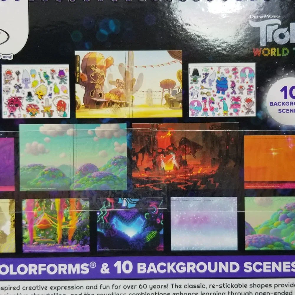 Trolls Sticker story adventure re-stickable stickers and scenes